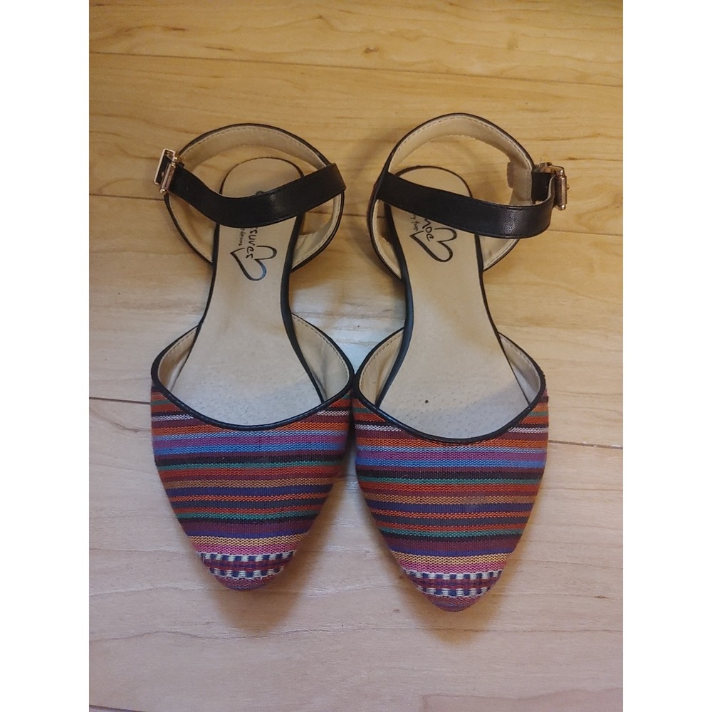 Strap Multi‎ Color Shoe Sandle Memory Foam Sz 5 Women's